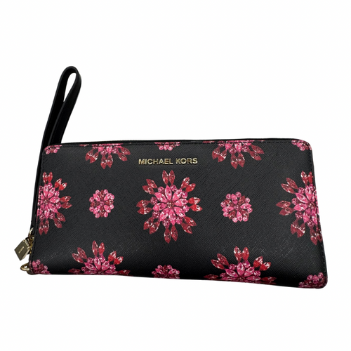 Vist Large View of Product Image Which is Used Michael Michael Kors Leather Wristlet