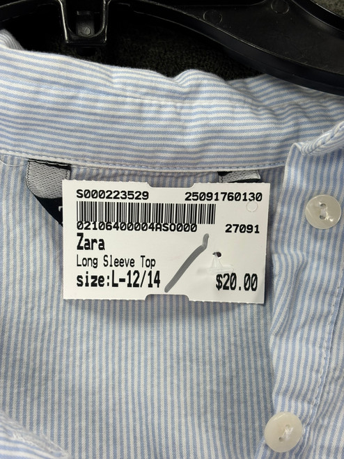 Vist Large View of Product Image Which is Used Zara Long Sleeve Top L-12/14