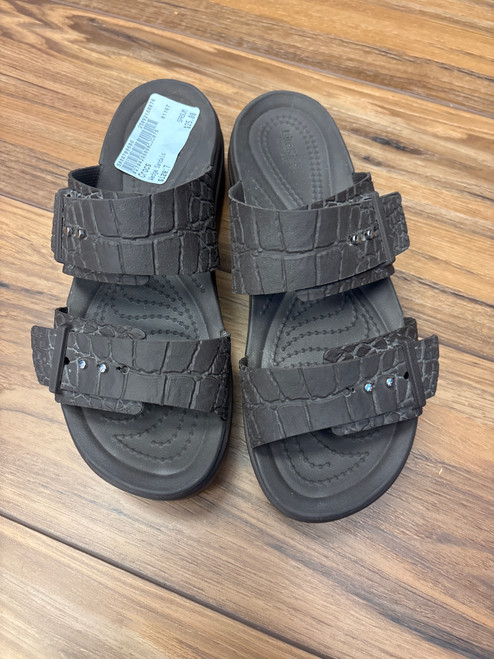 Vist Large View of Product Image Which is Used Crocs Wedge Sandals 7