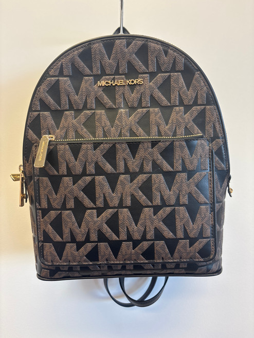 Vist Large View of Product Image Which is Used Michael Kors large leather backpack