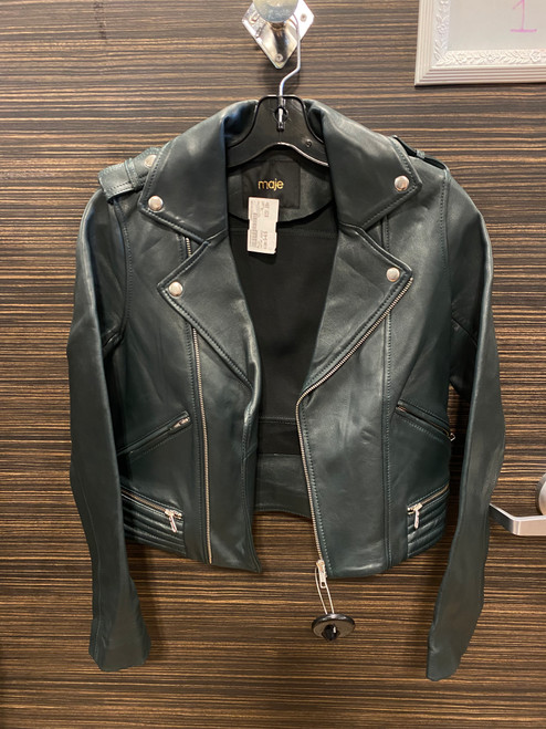 Vist Large View of Product Image Which is Used Maje Leather Jacket S-4/6