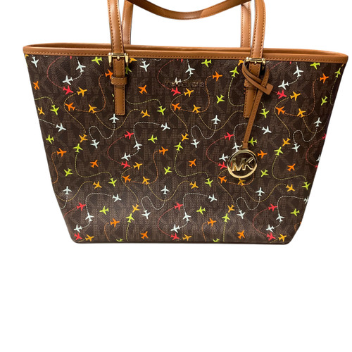 Vist Large View of Product Image Which is Used Michael Michael Kors Large Leather Handbag