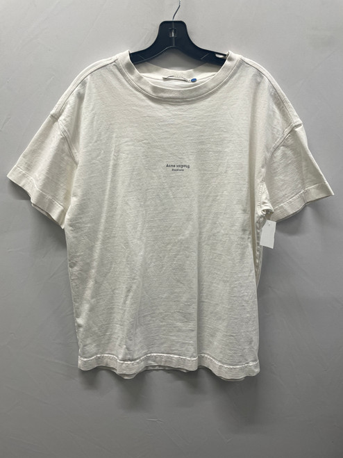 Used White Acne Studios Mens T-Shirt L 60137-S000075031 Vist Large View of Product Image Which is Used White Acne Studios Mens T-Shirt L