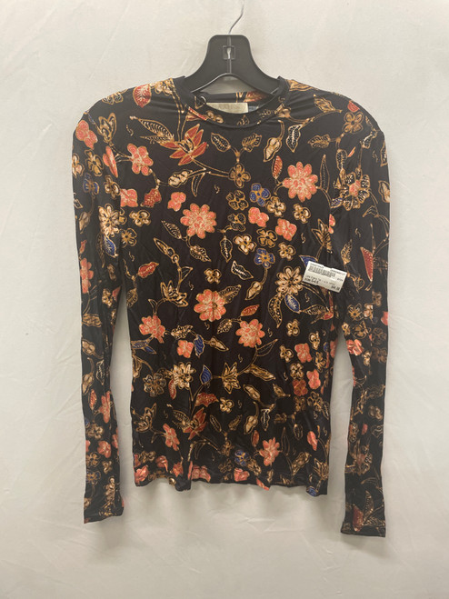 Vist Large View of Product Image Which is Used Black Floral Ulla Johnson Long Sleeve Top S-4/6