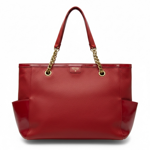 Vist Large View of Product Image Which is Used Fossil Large Leather Handbag