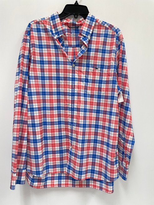 Vist Large View of Product Image Which is Used Vineyard Vines Mens Long Sleeve Top L/16-16.5