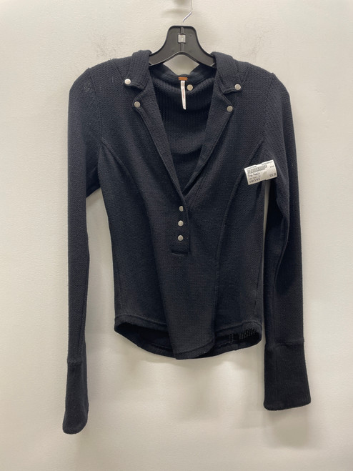 Vist Large View of Product Image Which is Used Black Free People Long Sleeve Button Up Top S-4/6