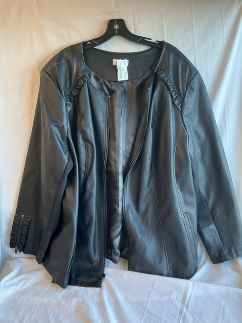 Vist Large View of Product Image Which is Used Unbranded Leather Jacket 3X-22