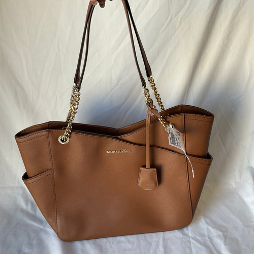 Vist Large View of Product Image Which is Used Michael Michael Kors Large Leather Handbag