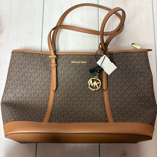 Vist Large View of Product Image Which is Used Michael Michael Kors Large Leather Handbag