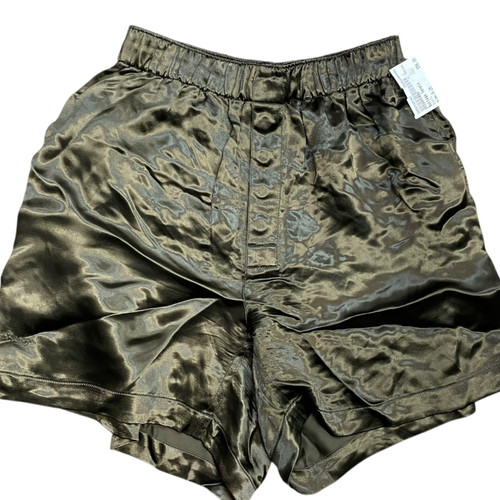 Vist Large View of Product Image Which is Used Bottega Veneta Shorts Green Satin XS 