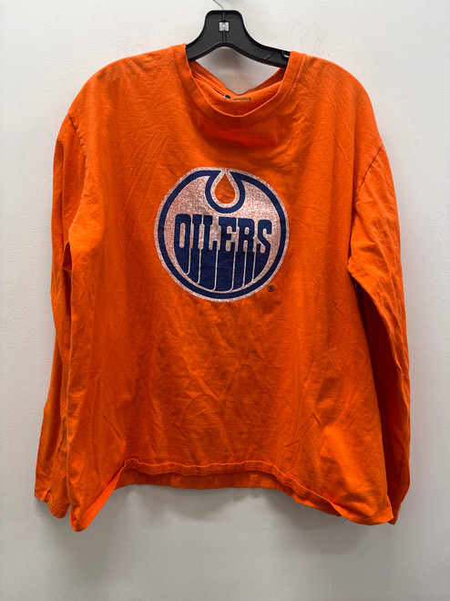 Vist Large View of Product Image Which is Used Orange Oilers Long Sleeve Top XL-16