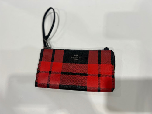 Vist Large View of Product Image Which is Used Coach Leather Wristlet