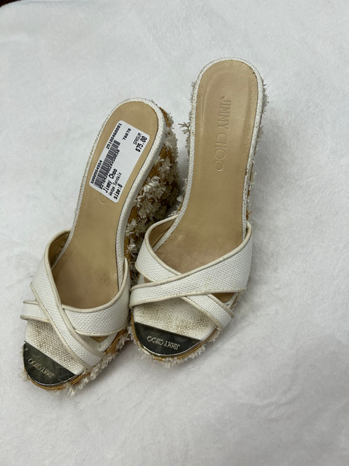 Vist Large View of Product Image Which is Used Jimmy Choo Wedge Sandals 8