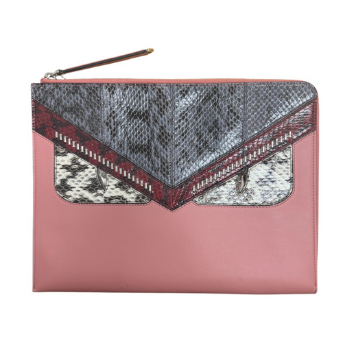 Vist Large View of Product Image Which is Used Fendi Leather Clutch