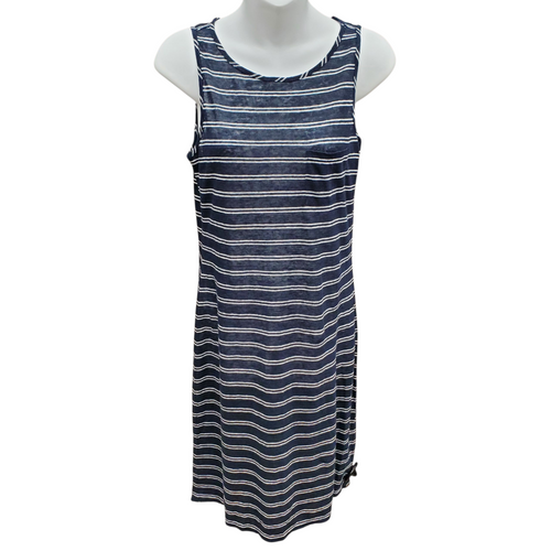 Used Vince Navy  Stripe Short Dress B XS-0/2 60098-S000124030 Vist Large View of Product Image Which is Used Vince Navy  Stripe Short Dress B XS-0/2