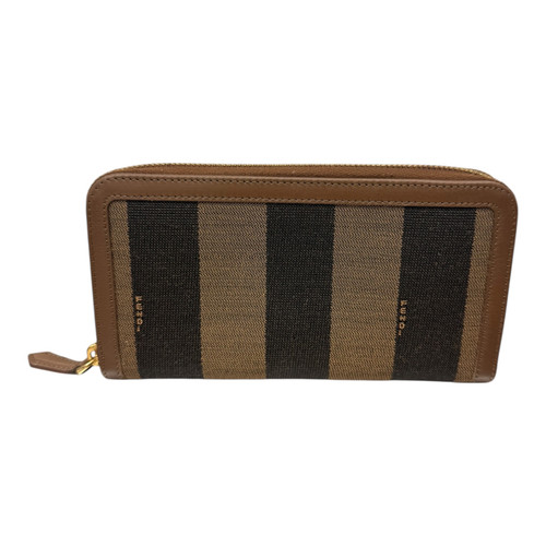 Vist Large View of Product Image Which is Used Fendi Pequin Stripe Wallet