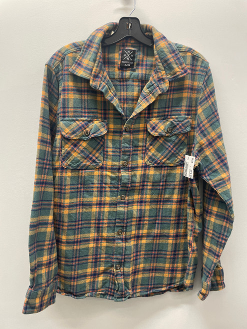 Used Green & Yellow Plaid NW MFG CO. Long Sleeve Top XL-16 60137-S000076894 Vist Large View of Product Image Which is Used Green & Yellow Plaid NW MFG CO. Long Sleeve Top XL-16