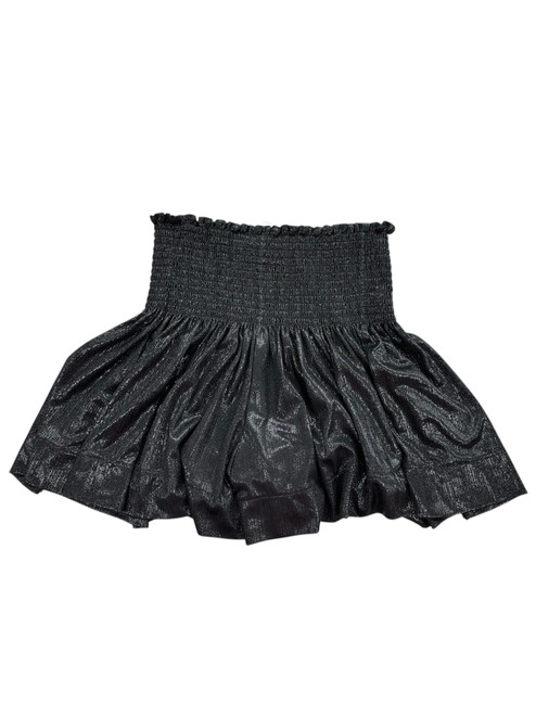 Vist Large View of Product Image Which is Gently Used Queen of Sparkles Black Metallic Swing Shorts