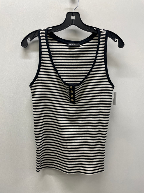 Used Black & Beige Striped Anine Bing Tank Top M-8/10 60137-S000077001 Vist Large View of Product Image Which is Used Black & Beige Striped Anine Bing Tank Top M-8/10