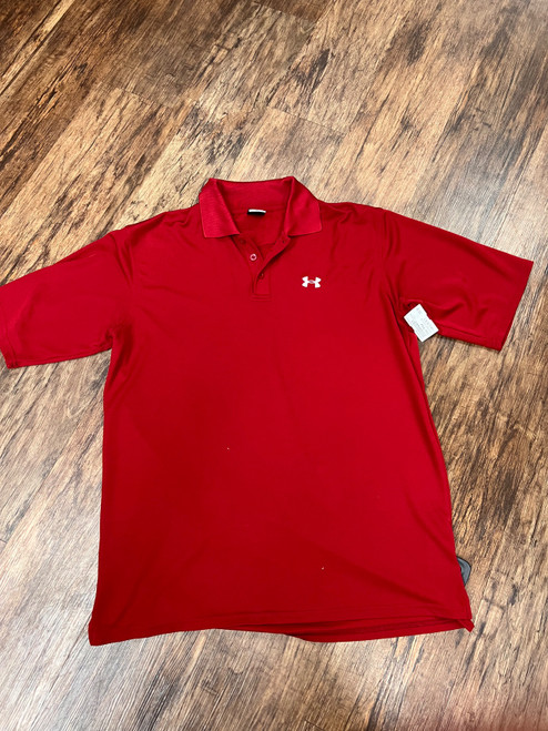 Vist Large View of Product Image Which is Used Under Armour Mens Short Sleeve Top L/16-16.5