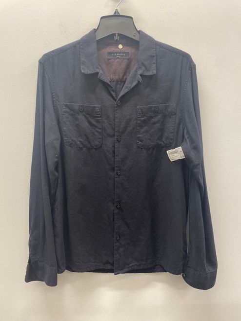 Vist Large View of Product Image Which is Used Black All Saints Mens Buttoned Long Sleeve L