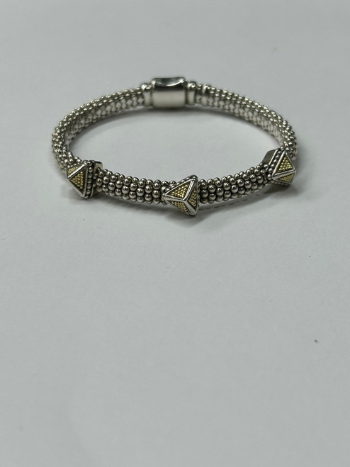 Vist Large View of Product Image Which is Used Lagos 3 station pyramid Bracelet