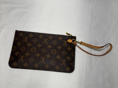 Vist Large View of Product Image Which is Used Louis Vuitton Leather Wristlet 