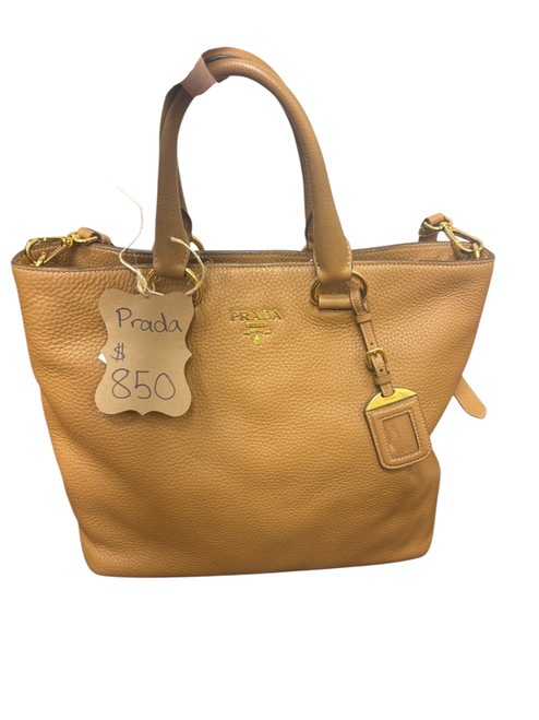 Vist Large View of Product Image Which is Prada Large Leather Handbag