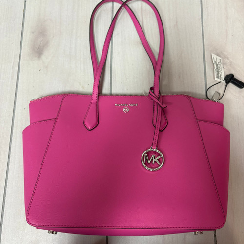Vist Large View of Product Image Which is Used Michael Michael Kors Large Leather Handbag