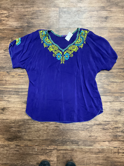 Used Johnny Was Short Sleeve Top L-12/14 60004-S000635284 Vist Large View of Product Image Which is Used Johnny Was Short Sleeve Top L-12/14