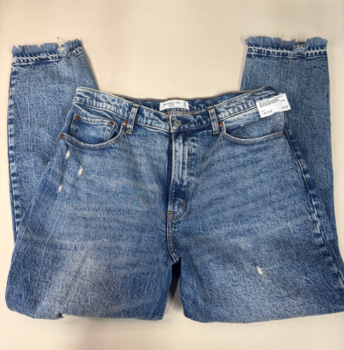 Vist Large View of Product Image Which is Used Abercrombie & Fitch The Mom High Rise Denim 14-32