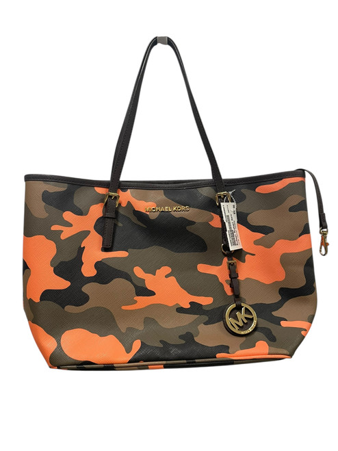 Vist Large View of Product Image Which is Used Michael Michael Kors Large Leather Handbag