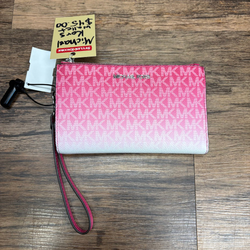 Vist Large View of Product Image Which is Used Michael Kors Leather Wristlet