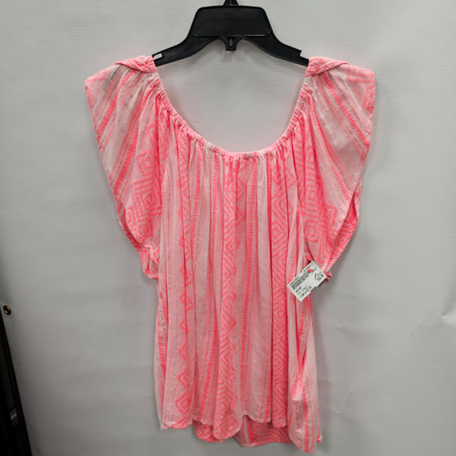 Vist Large View of Product Image Which is Used Velvet Short Sleeve Top F L-12/14