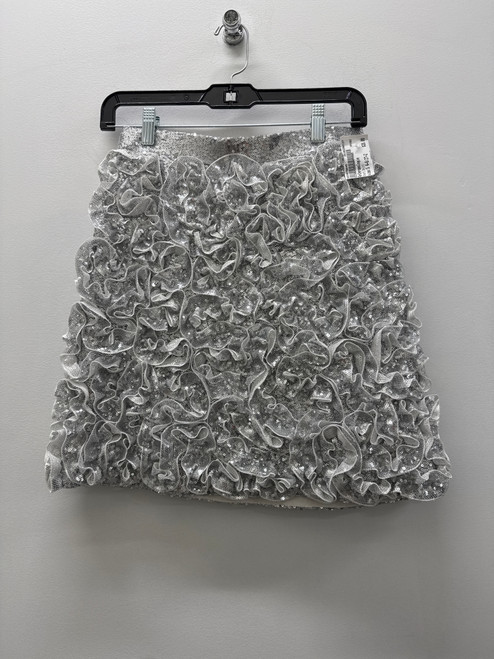 Vist Large View of Product Image Which is Used NWT Silver 3D Mare Mare Anthropologie Sparkly Short Skirt S 4-6/27-28 (1121)