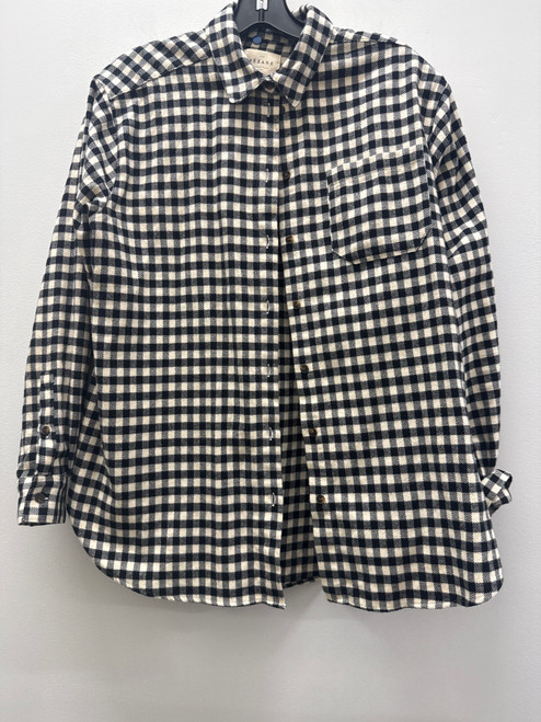 Used Black/White Sezane Long Sleeve Top M-8/10 60137-S000078965 Vist Large View of Product Image Which is Used Black/White Sezane Long Sleeve Top M-8/10