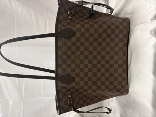 Used Louis Vuitton Neverfull Damier Ebene Handbag 60067-S000768927 Vist Large View of Product Image Which is Used Louis Vuitton Neverfull Damier Ebene Handbag