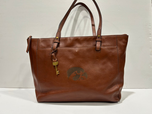 Vist Large View of Product Image Which is Used Fossil Large Leather Handbag