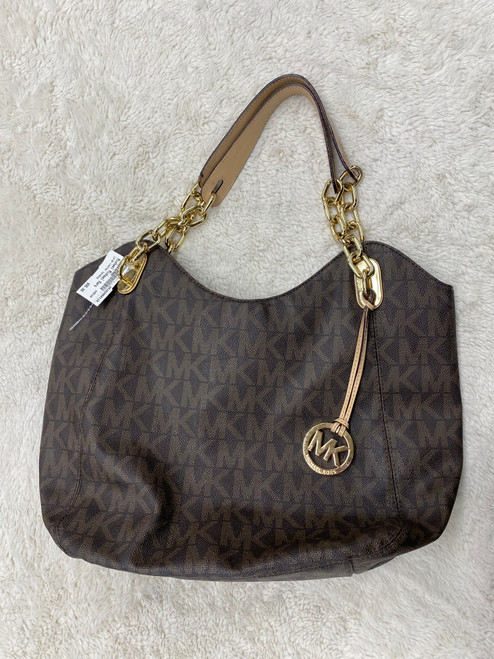 Vist Large View of Product Image Which is Used Michael Michael Kors Large Leather Handbag