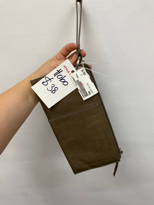 Vist Large View of Product Image Which is Used Hobo Leather Wristlet