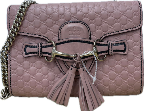 Vist Large View of Product Image Which is Black Friday Used Gucci Small Leather Handbag AS IS 