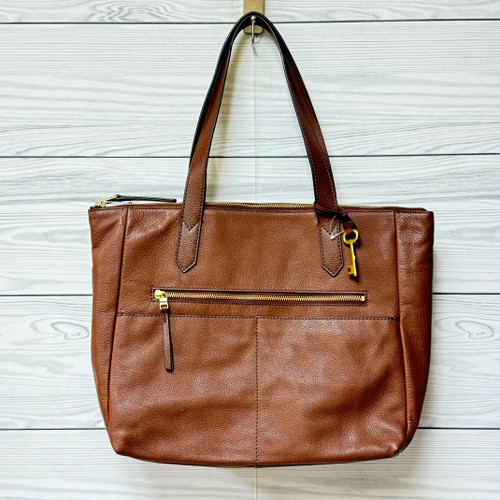 Vist Large View of Product Image Which is Used Fossil Large Leather Handbag