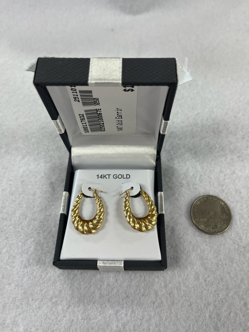 Vist Large View of Product Image Which is Used 14k Gold Earrings