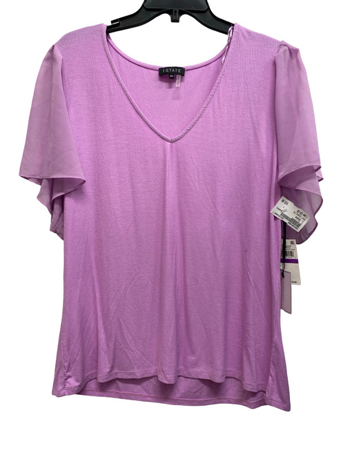 Vist Large View of Product Image Which is Used 1. State Short Sleeve Top 1X-18
