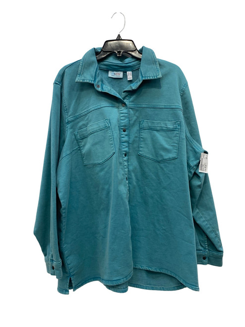Vist Large View of Product Image Which is Used Denim & Co. Short Light Jacket 2X-20