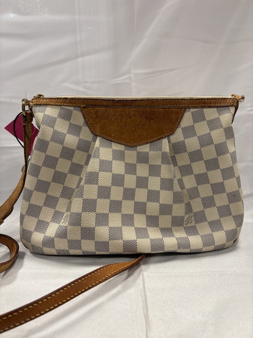 Vist Large View of Product Image Which is Used Louis Vuitton Damier Azur Siracusa Shoulder Bag