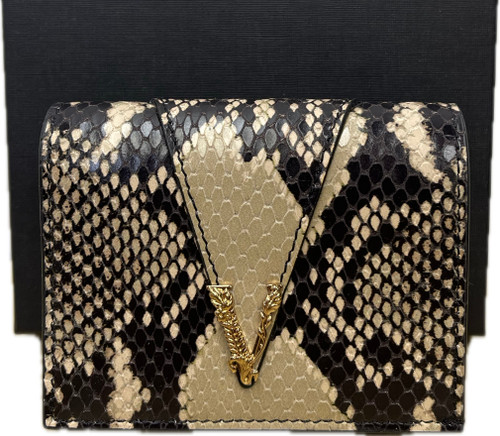 Vist Large View of Product Image Which is Black Friday Used Versace Leather Wallet