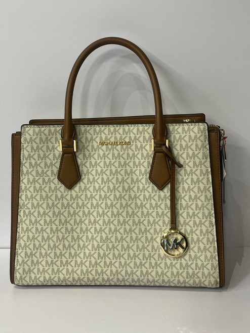 Vist Large View of Product Image Which is Used Michael Michael Kors Large Leather Handbag