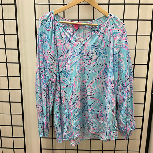 Vist Large View of Product Image Which is Used Lilly Pulitzer Long Sleeve Top L-12/14